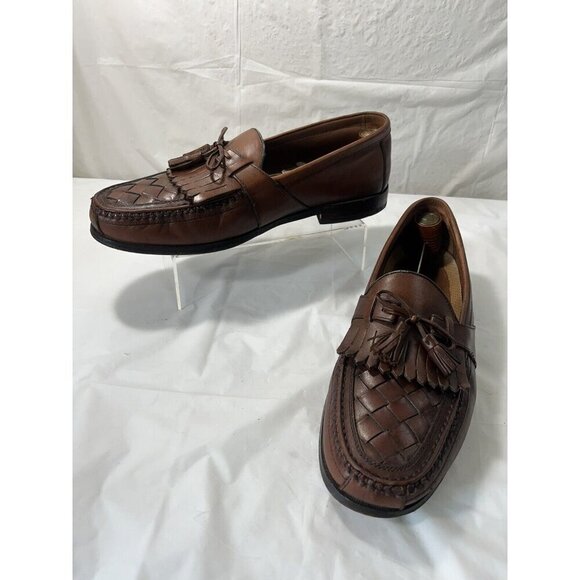 Johnston Murphy Halsey Brown Leather Mens 12 M Woven Kiltie Tassel Casual Shoes main image 9